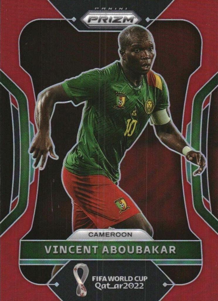 2022 Panini Prizm FIFA World Cup Qatar Soccer Red Vincent Aboubakar #44