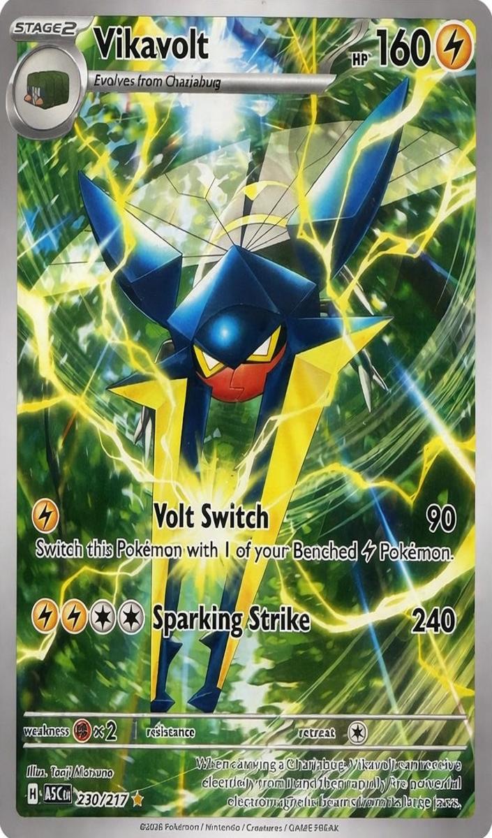2026 Pokemon Mega Evolution Ascended Heroes Vikavolt #230 PSA 10