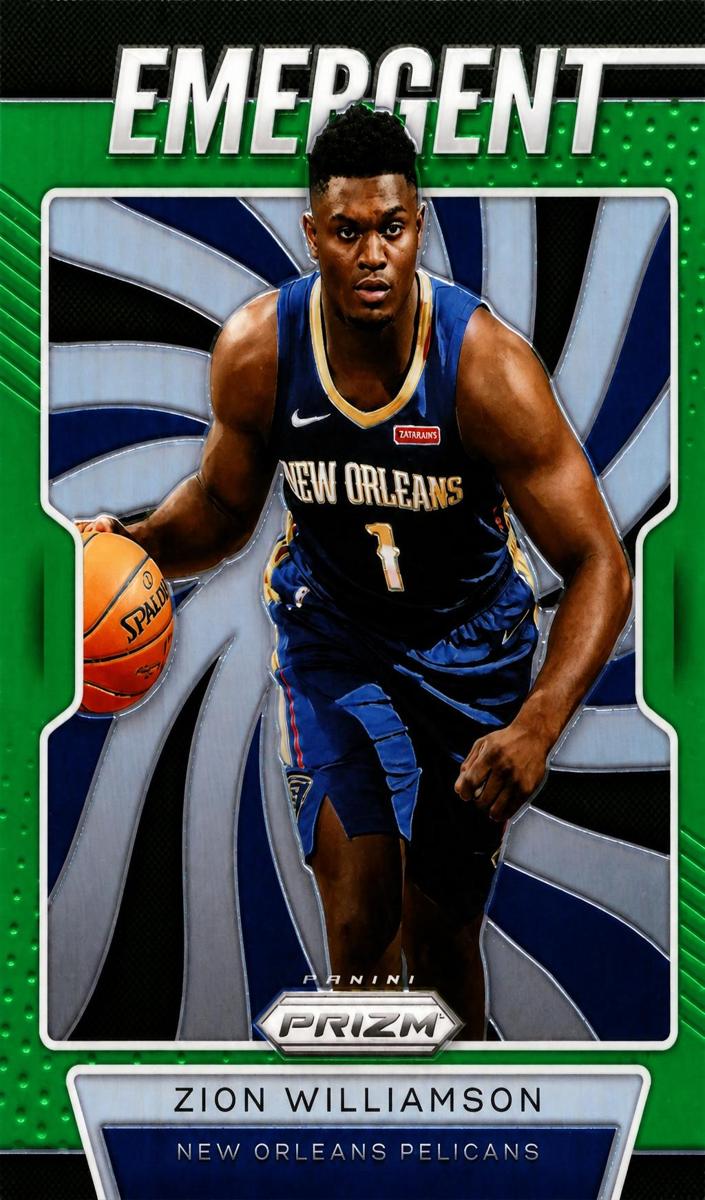 2019 Panini Prizm Basketball Prizm Green Zion Williamson #7 PSA 9