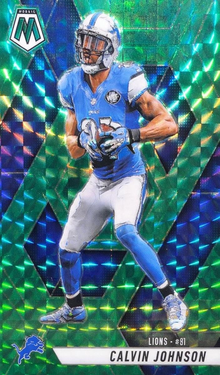 2025 Panini Mosaic Football Green Calvin Johnson #90