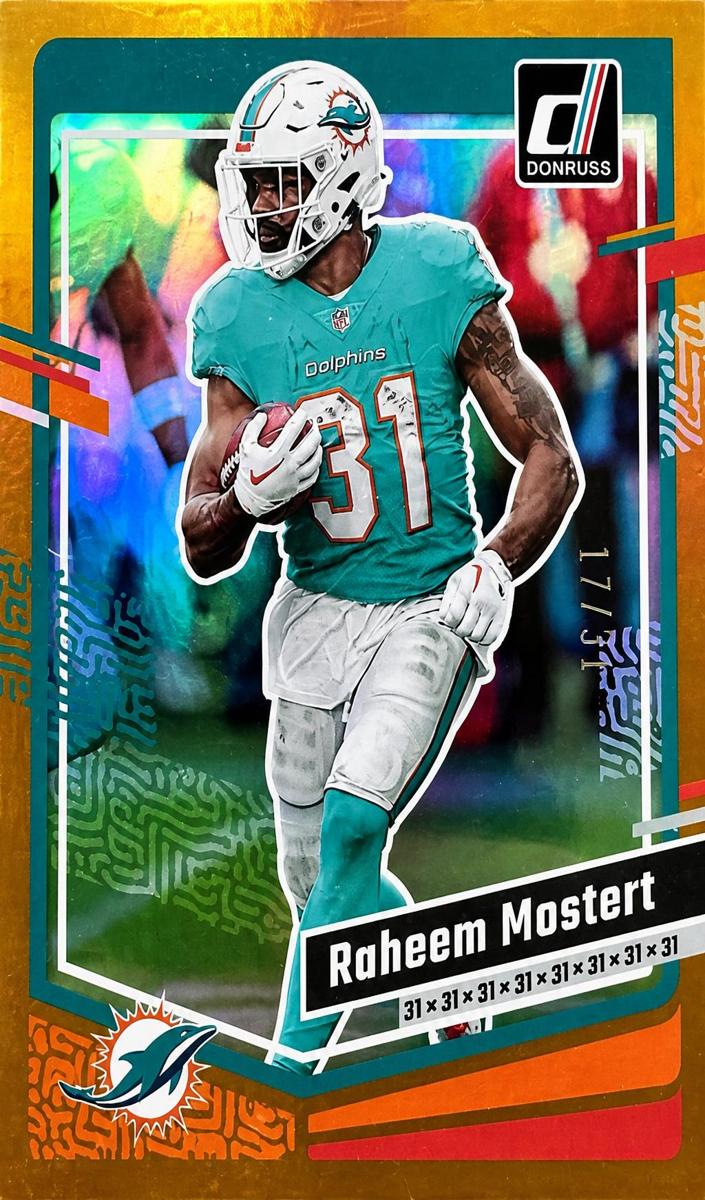2023 Panini Donruss Football Jersey Number Raheem Mostert #189