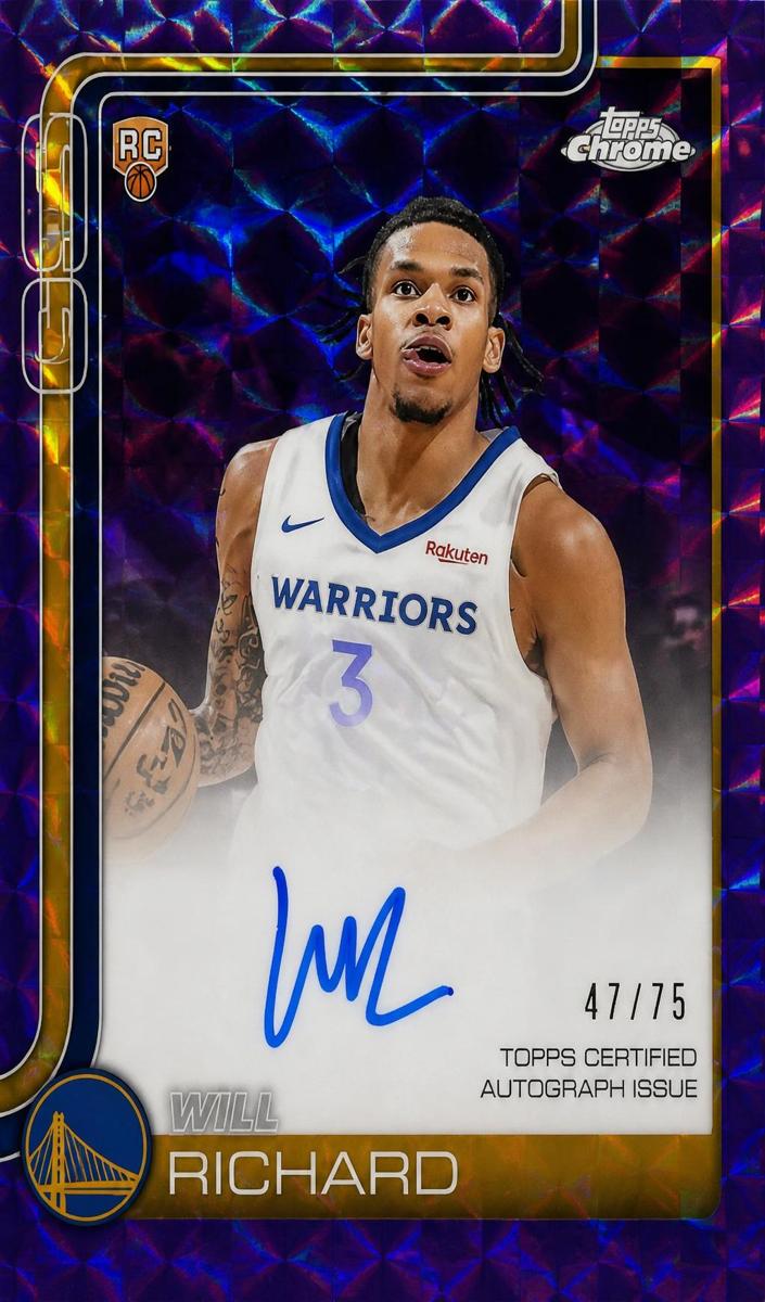 2025 Topps Chrome Basketball Geometric Purple Refractor Will Richard #TCAR-WIR