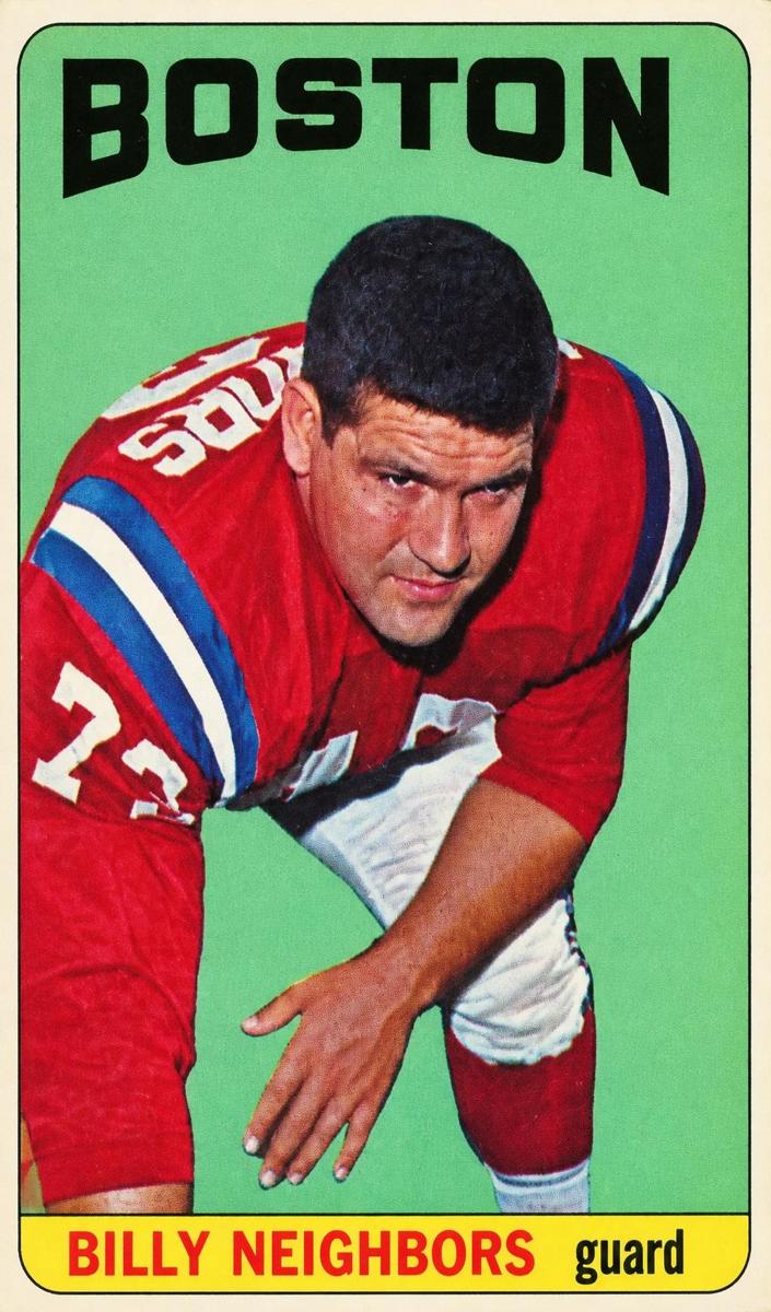 1965 Topps Football Billy Neighbors #15 PSA 8