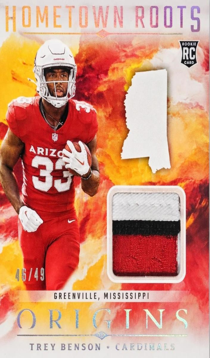 2024 Panini Origins Football Gold Trey Benson #HRO-TBE