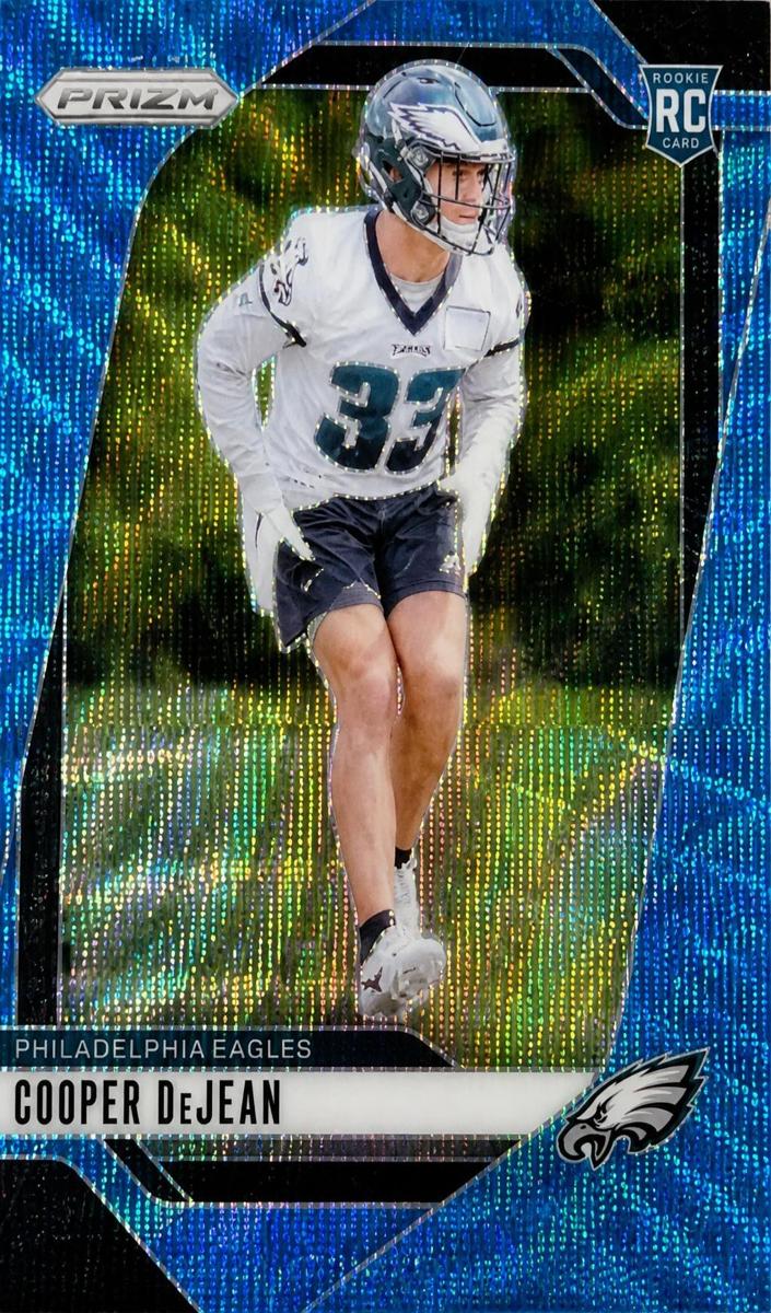 2024 Panini Prizm Football Blue Wave Cooper DeJean #321 PSA 9