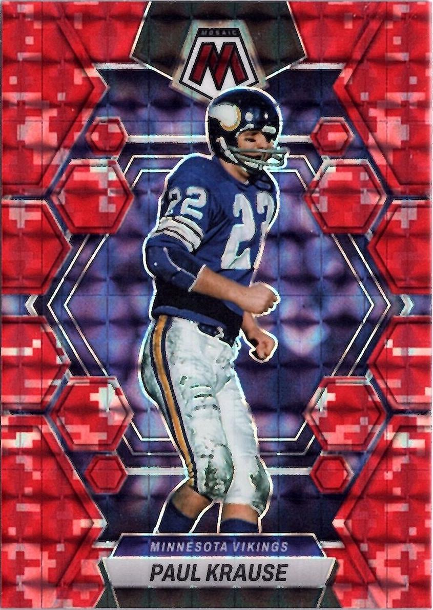 2023 Panini Mosaic Football Camo Red Paul Krause #154