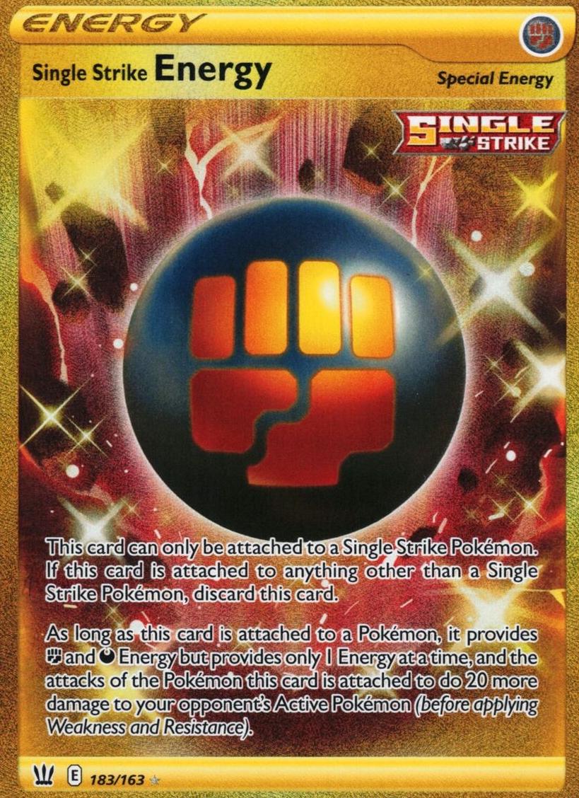 2021 Pokemon Battle Styles Full Art Single Strike Energy #183 PSA 9