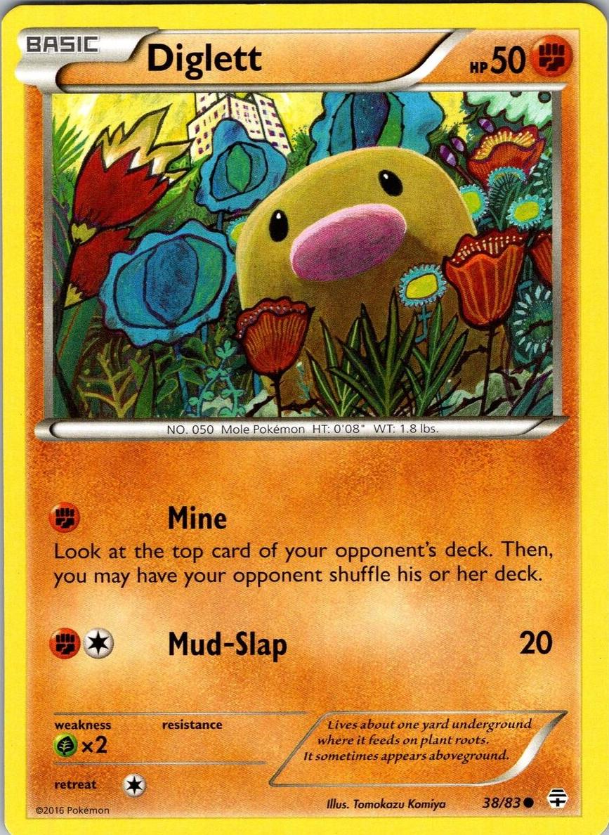 2016 Pokemon XY Generations Diglett #38