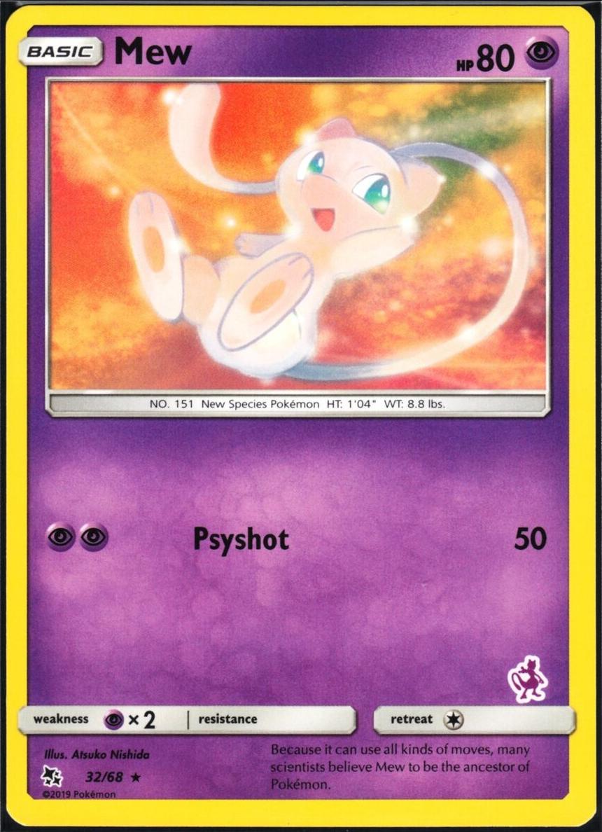 2019 Pokemon Sun & Moon Hidden Fates Mew #32 PSA 9