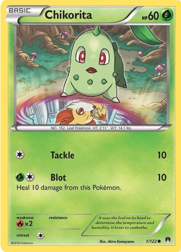 2016 Pokemon XY BREAKpoint Chikorita #1