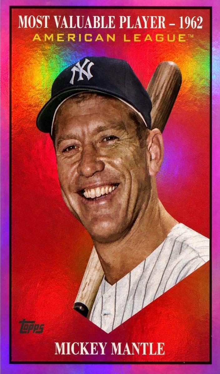 2025 Topps Update Baseball Pink Foil Mickey Mantle #MV-35
