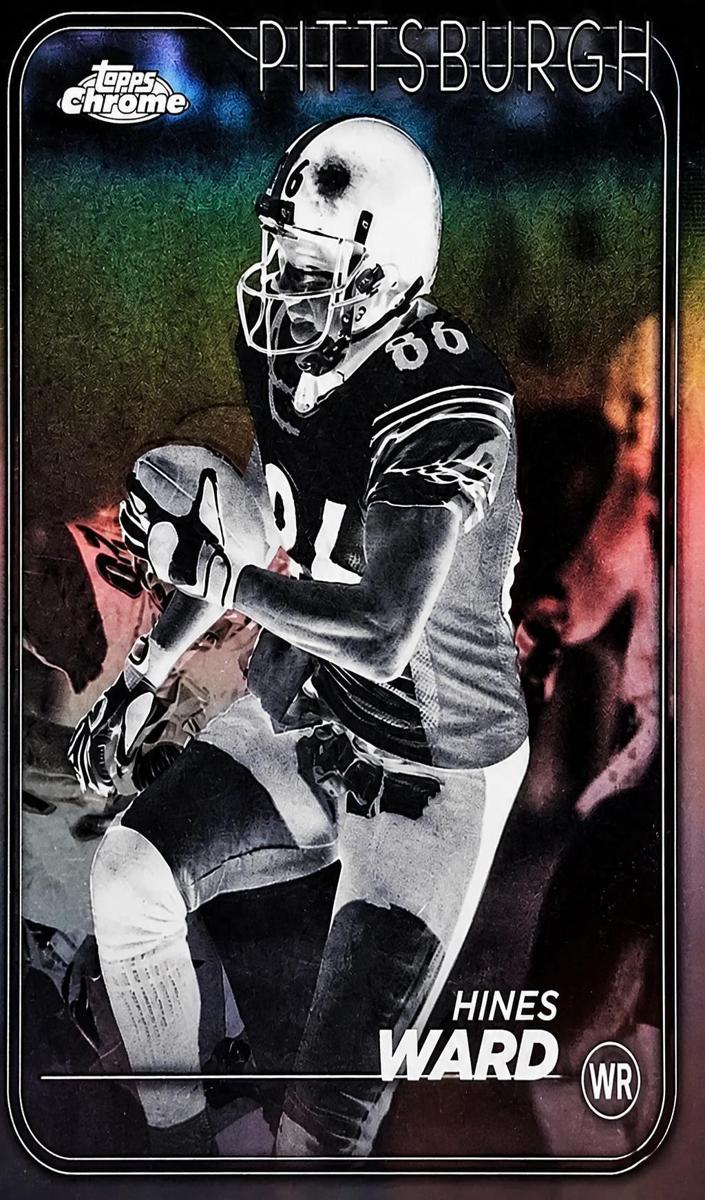 2024 Topps Chrome Football Negative Refractor Hines Ward #165