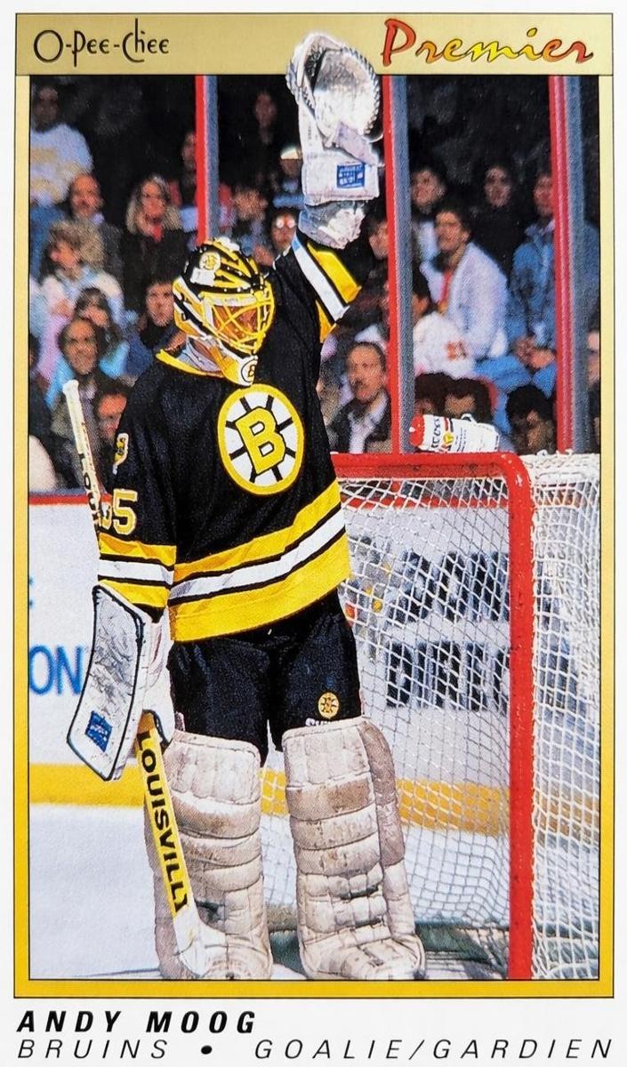 1990 O-Pee-Chee Premier Hockey Andy Moog #76 PSA 9
