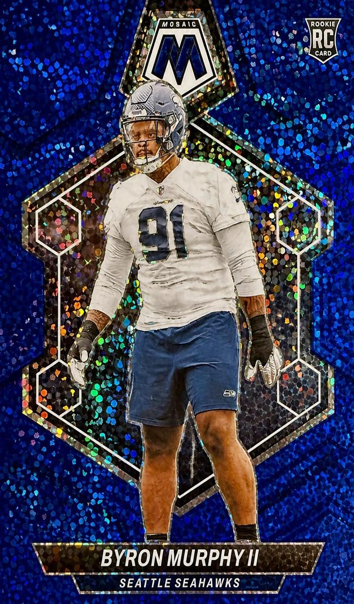 2024 Panini Prizm Football Blue Sparkle Byron Murphy II #317