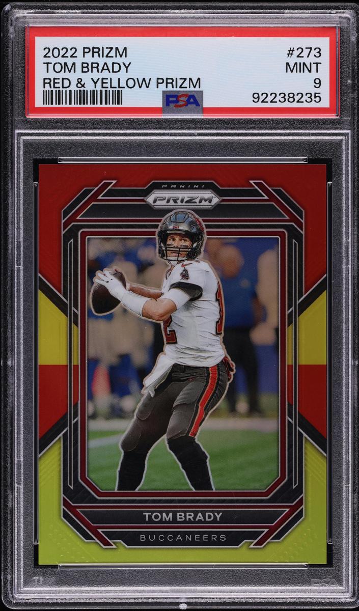 2022 Panini Prizm Football Red Yellow Tom Brady #273