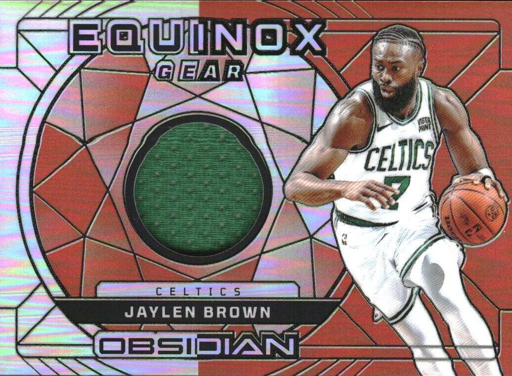 2023 Panini Obsidian Basketball Orange Flood Jaylen Brown #EG-BRO