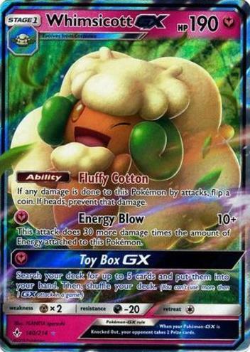 2019 Pokemon Sun & Moon Unbroken Bonds Whimsicott #140 PSA 10