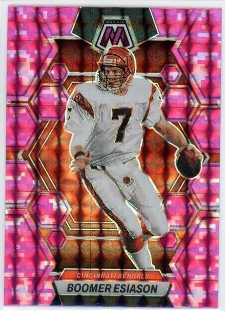 2023 Panini Mosaic Football Camo Pink Boomer Esiason #46