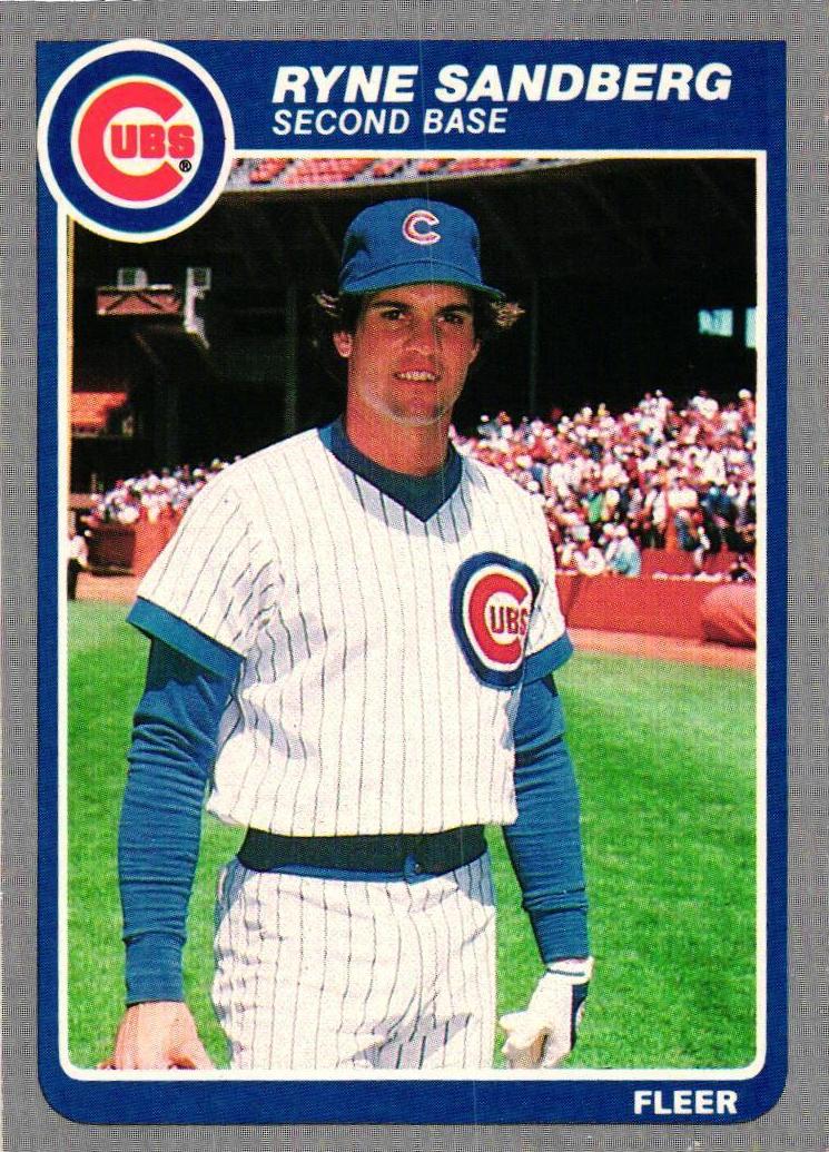 1985 Fleer Baseball Ryne Sandberg #65 PSA 9