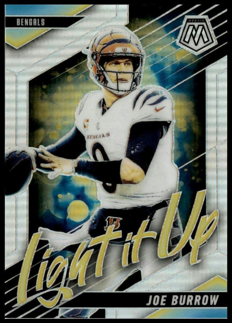 2025 Panini Mosaic Football Silver Joe Burrow #22 PSA 9