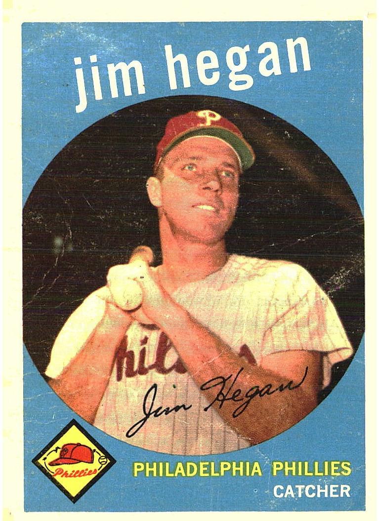 1959 Topps Baseball Jim Hegan #372 PSA 7
