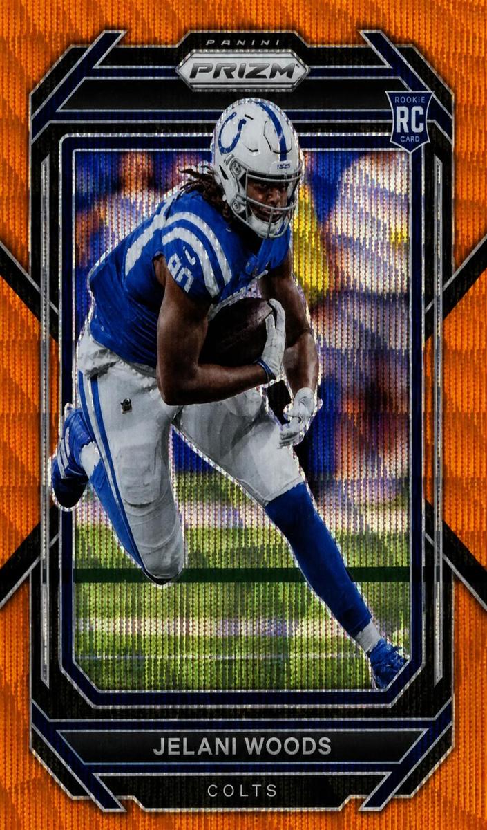 2022 Panini Prizm Football Orange Wave Jelani Woods #359