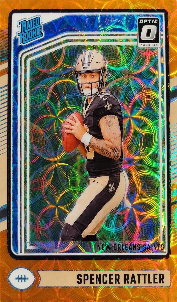 2024 Donruss Optic Football Orange Scope Spencer Rattler #289 PSA 9