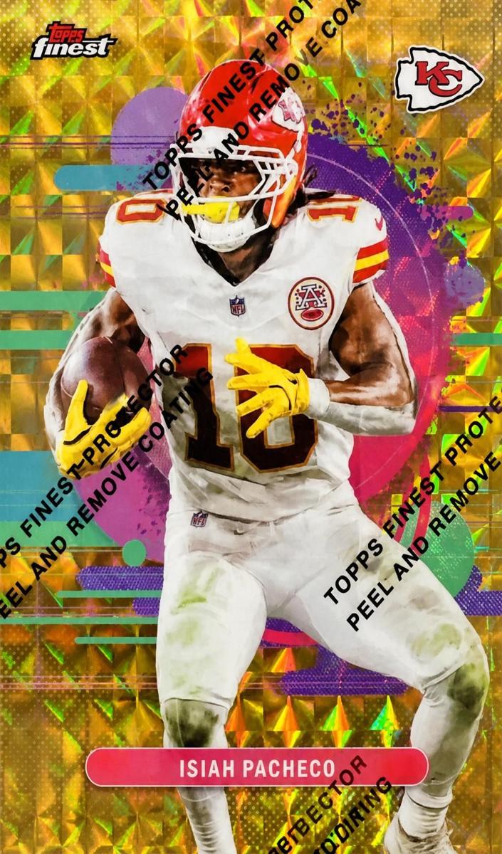 2025 Topps Finest Football Gold Geometric Isiah Pacheco #156