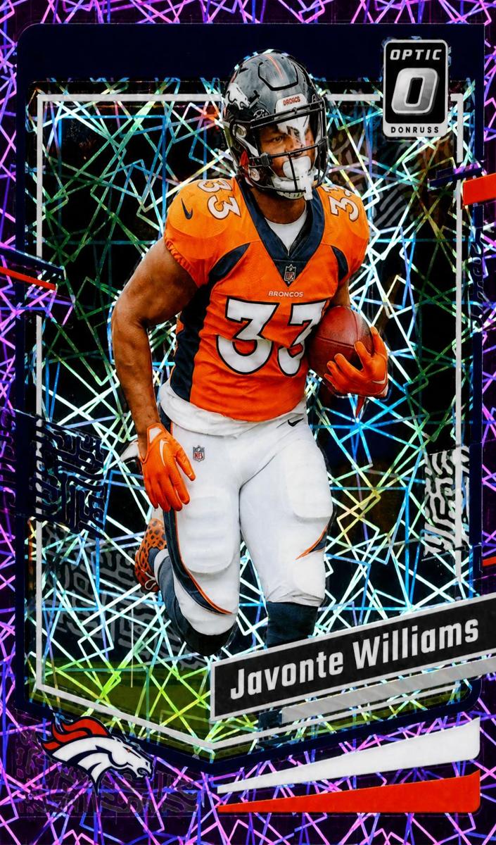 2023 Donruss Optic Football Pink Velocity Javonte Williams #54