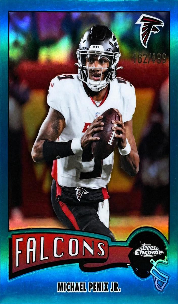 2025 Topps Chrome Football Aqua Refractor Michael Penix Jr. #1975-2