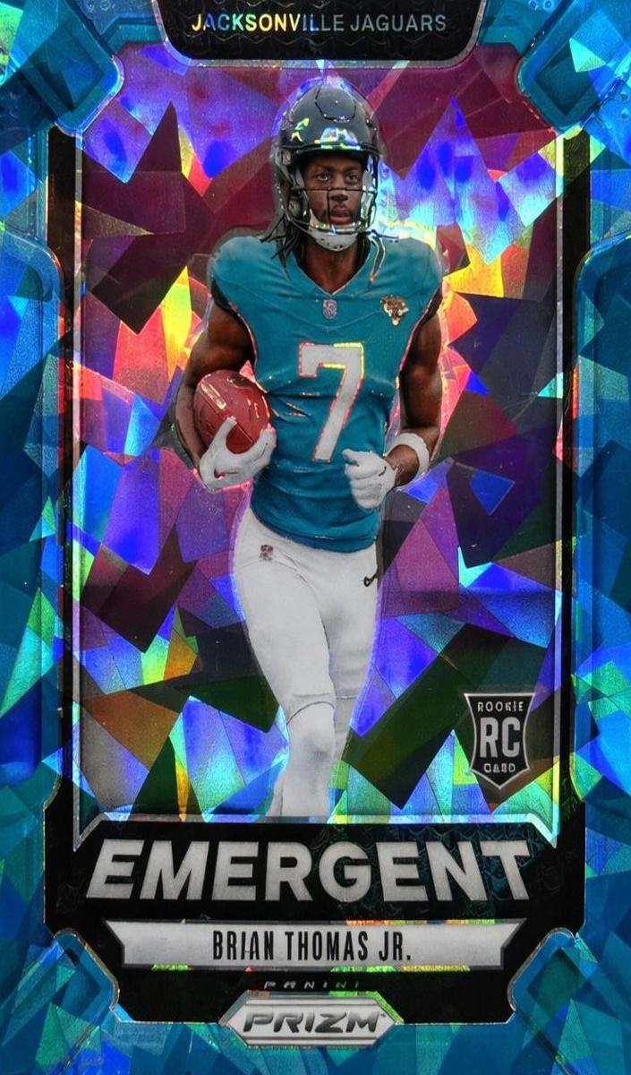 2024 Panini Prizm Football Blue Ice Brian Thomas Jr. #12 PSA 8.5