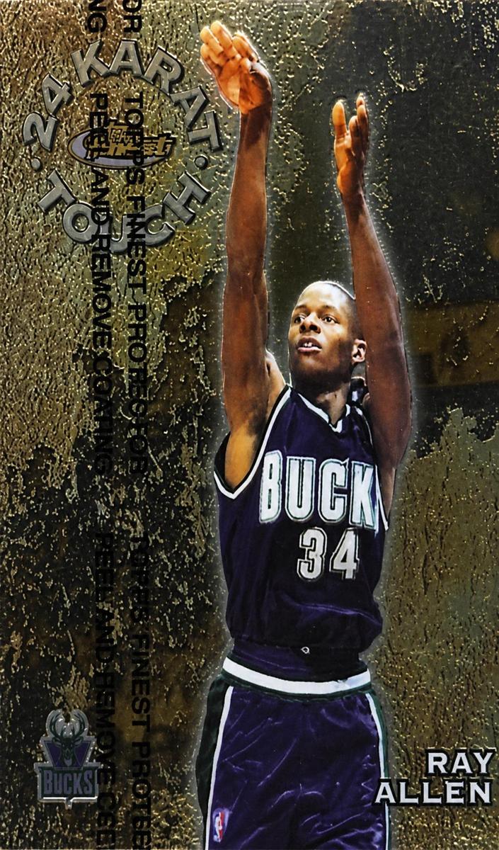 1999 Topps Finest Basketball Ray Allen #KT8 PSA 8