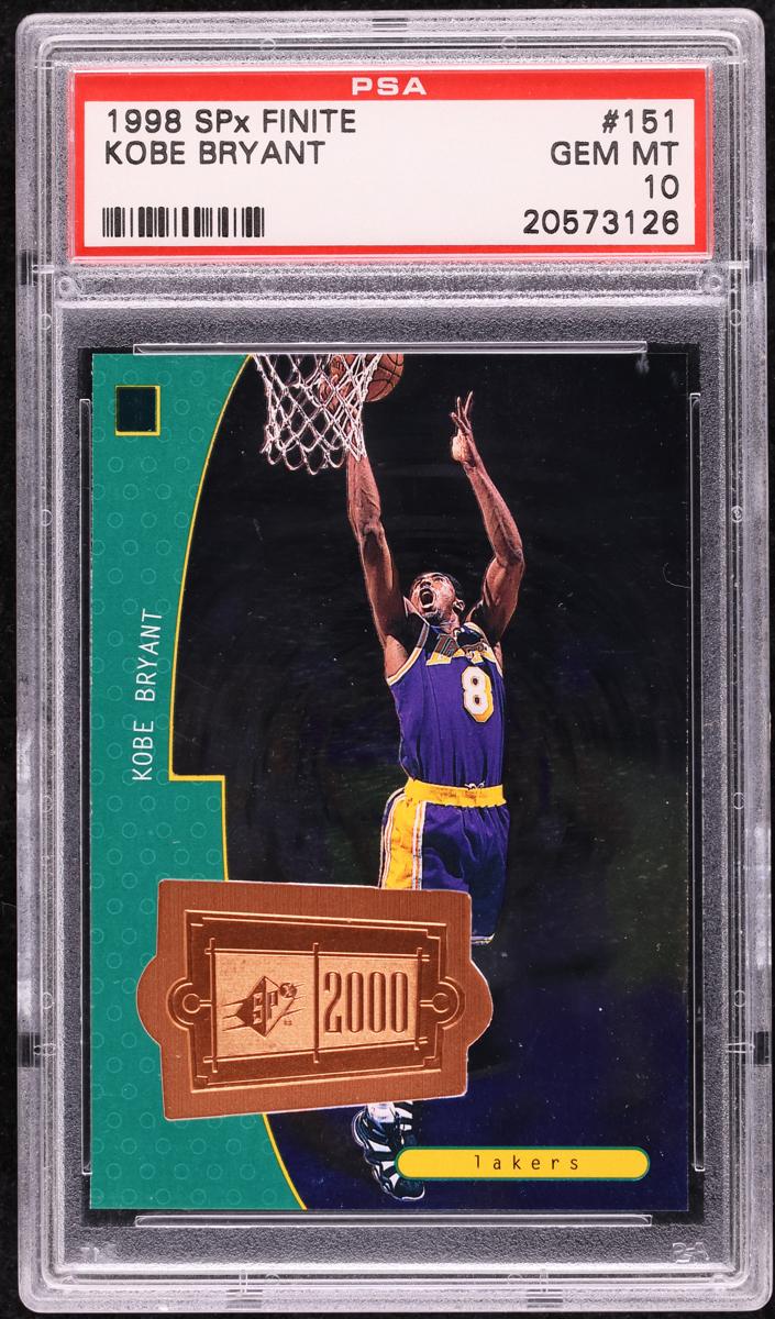 1998 SPx Finite Basketball Kobe Bryant #151 PSA 8