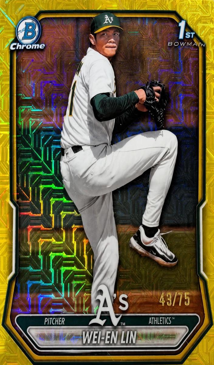 2026 Bowman Mega Box Baseball Yellow Mojo Refractor Wei-En Lin #BCP-125
