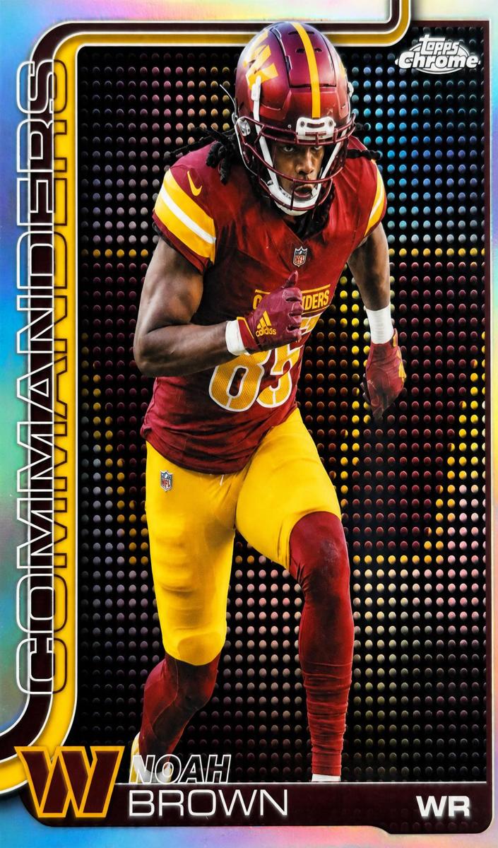 2025 Topps Chrome Football Lightboard Logo Variation Noah Brown #293