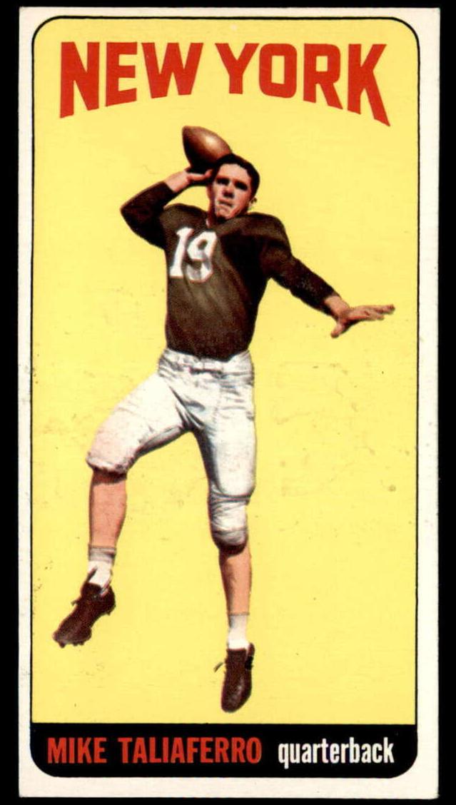 1965 Topps Football Mike Taliaferro #128 PSA 8