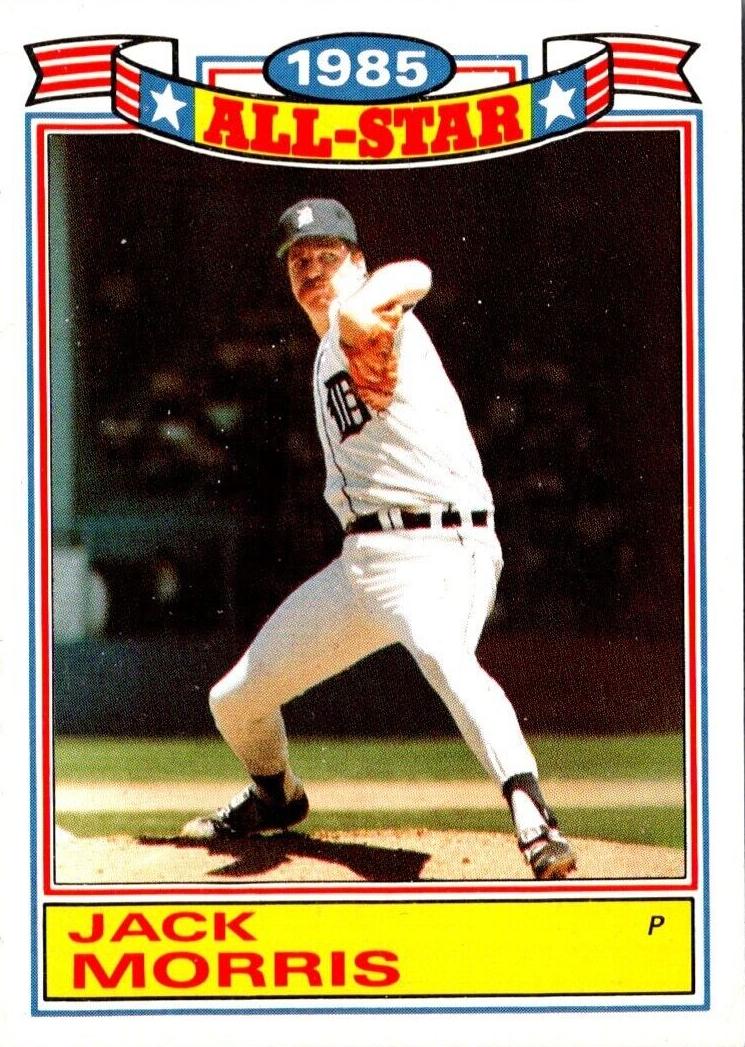 1986 Topps Baseball Jack Morris #270 PSA 9