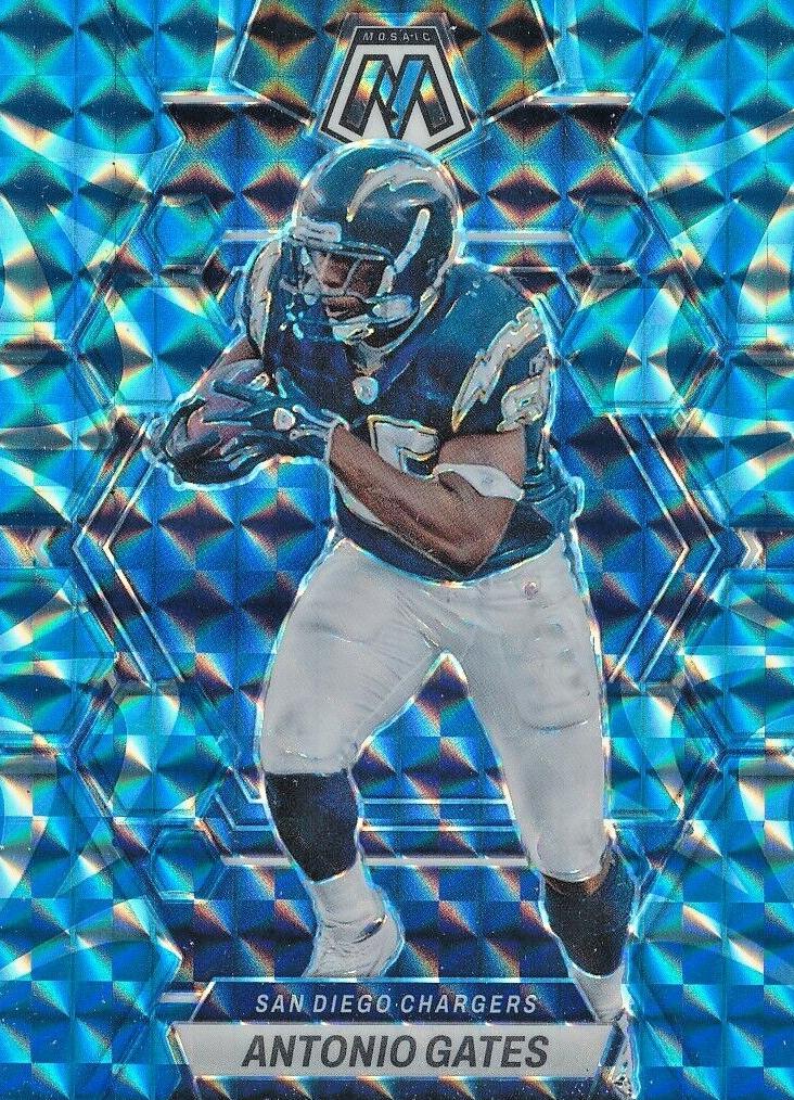 2023 Panini Mosaic Football Reactive Blue Antonio Gates #135