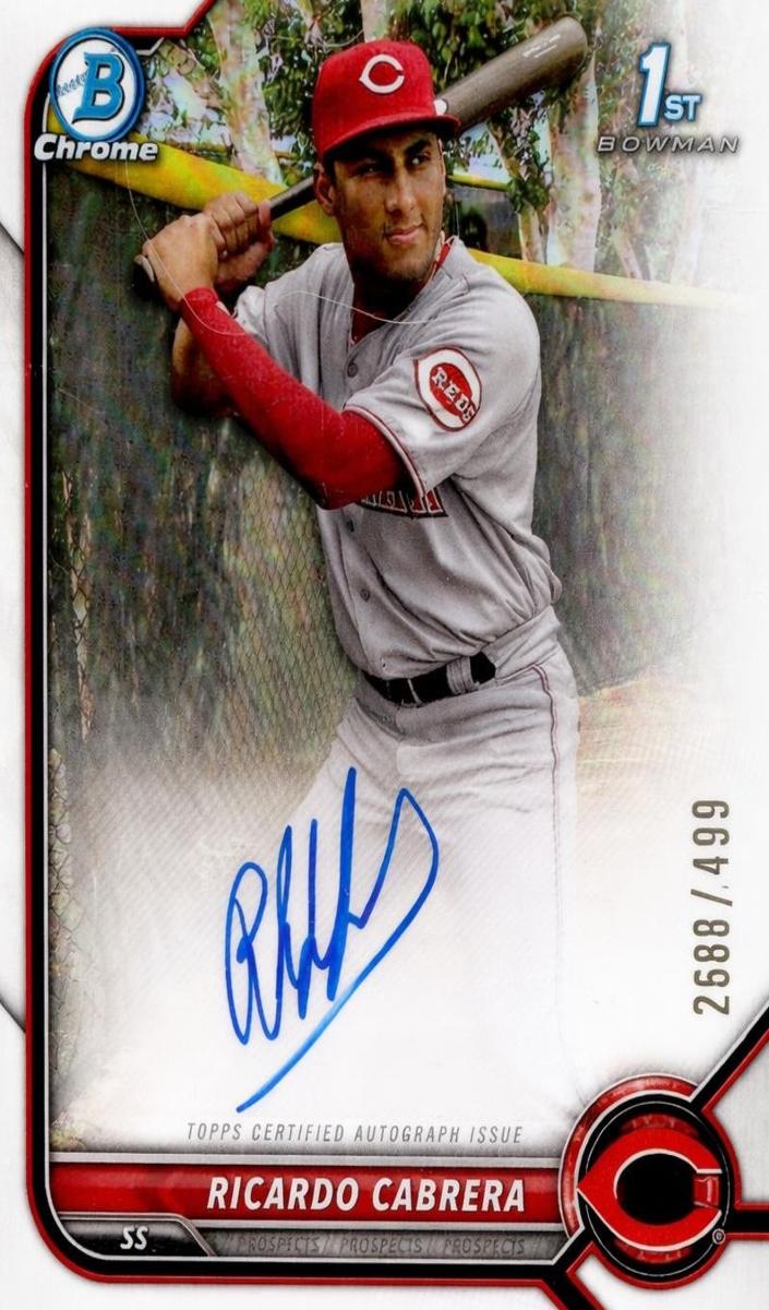 2022 Bowman Chrome Prospects Baseball Refractor Ricardo Cabrera #CPA-RCA