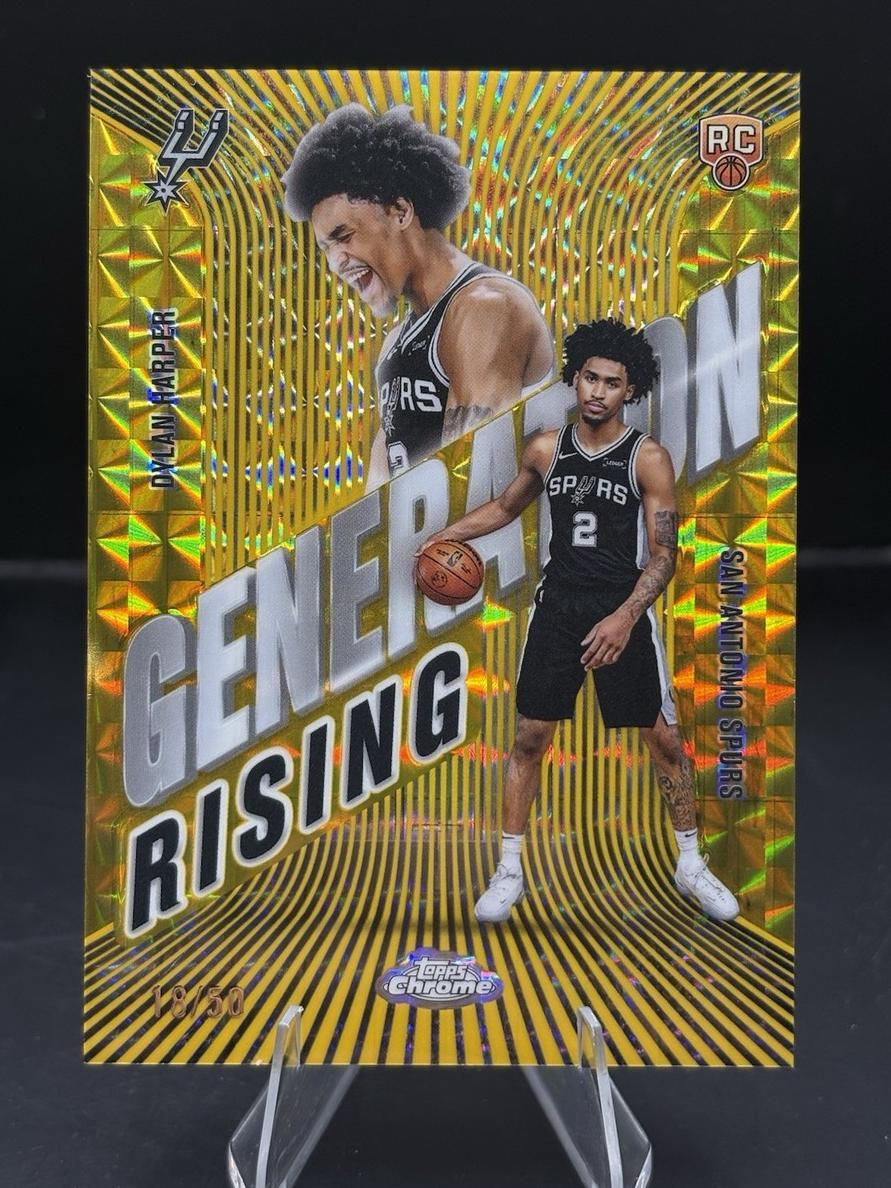 2025 Topps Chrome Basketball Gold Refractor Dylan Harper #GR-2 PSA 10