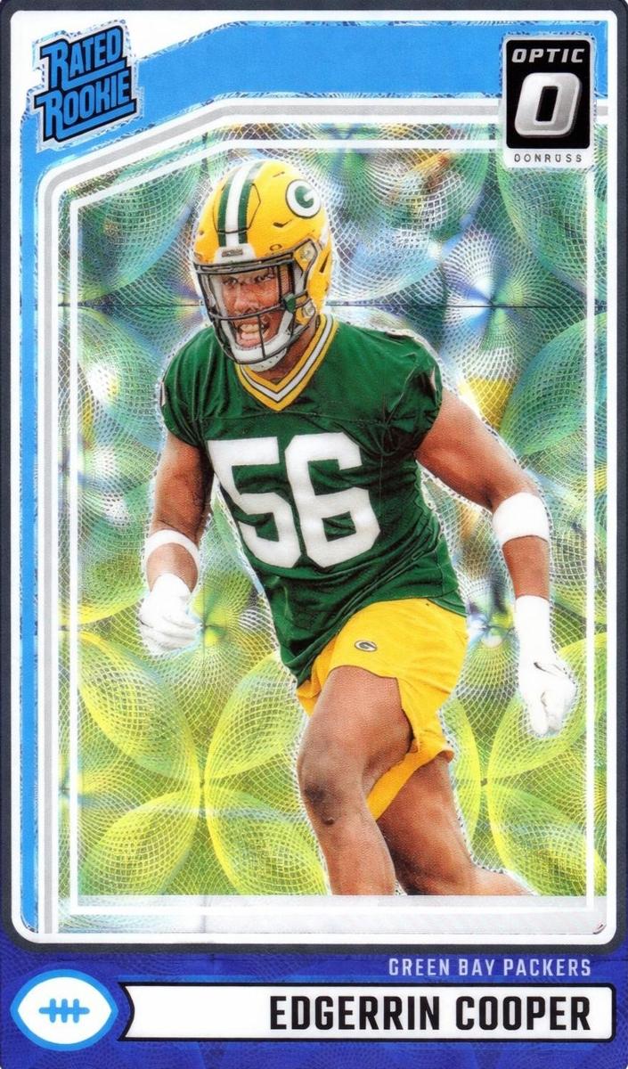 2024 Panini Donruss Football Blue Scope Edgerrin Cooper #325 PSA 9