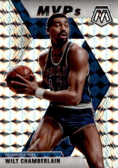 2019 Panini Mosaic Basketball Silver Wilt Chamberlain #300 PSA 8.5