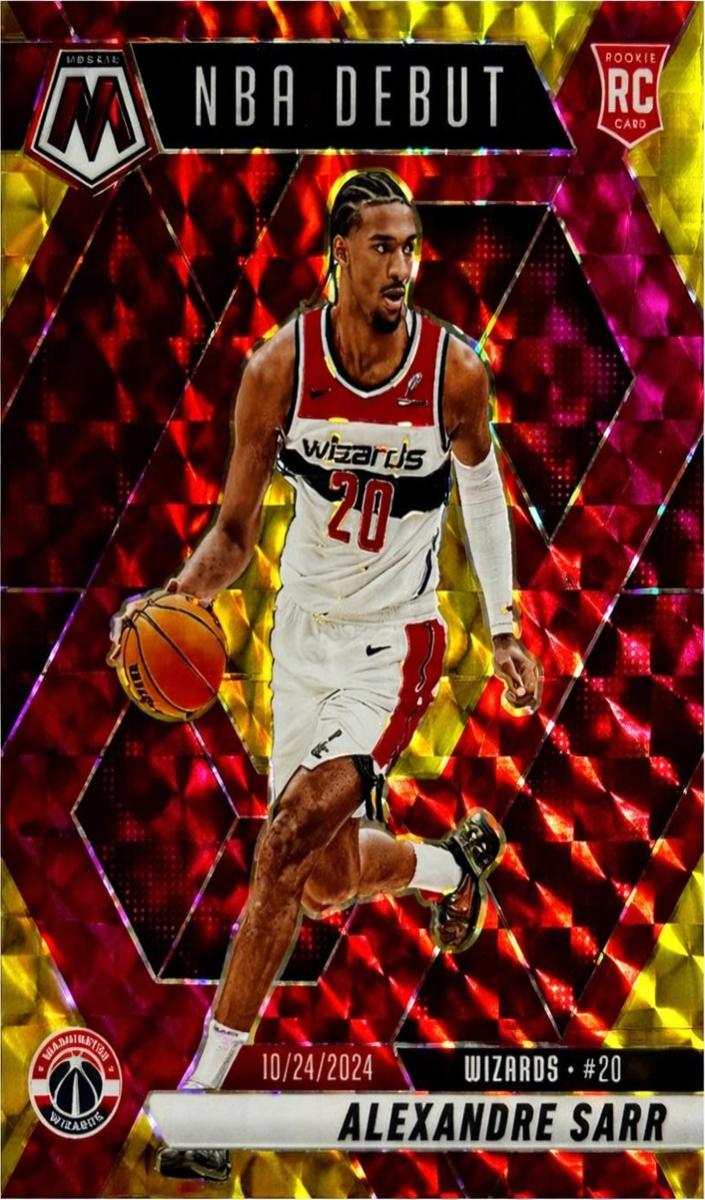 2024 Panini Mosaic Basketball Choice Fusion Red and Yellow Alexandre Sarr #254