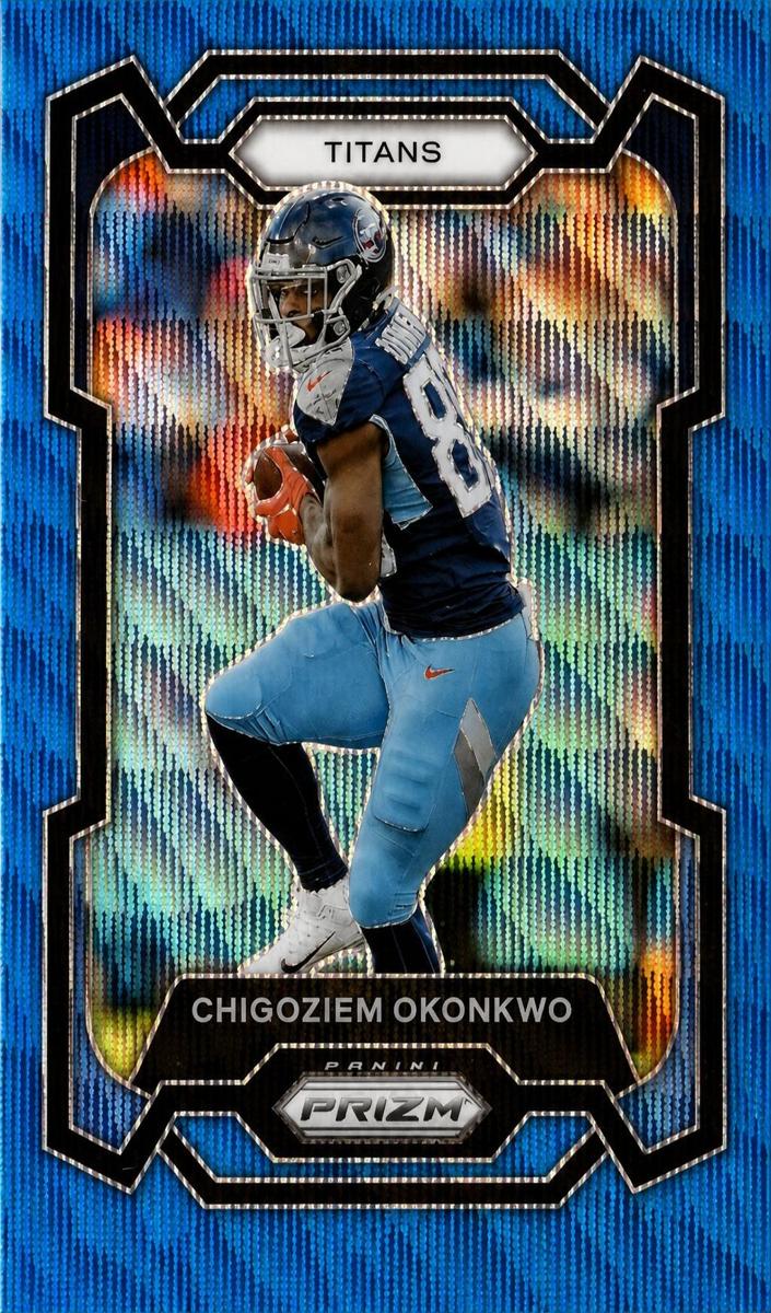 2023 Panini Prizm Football Blue Wave Chigoziem Okonkwo #288