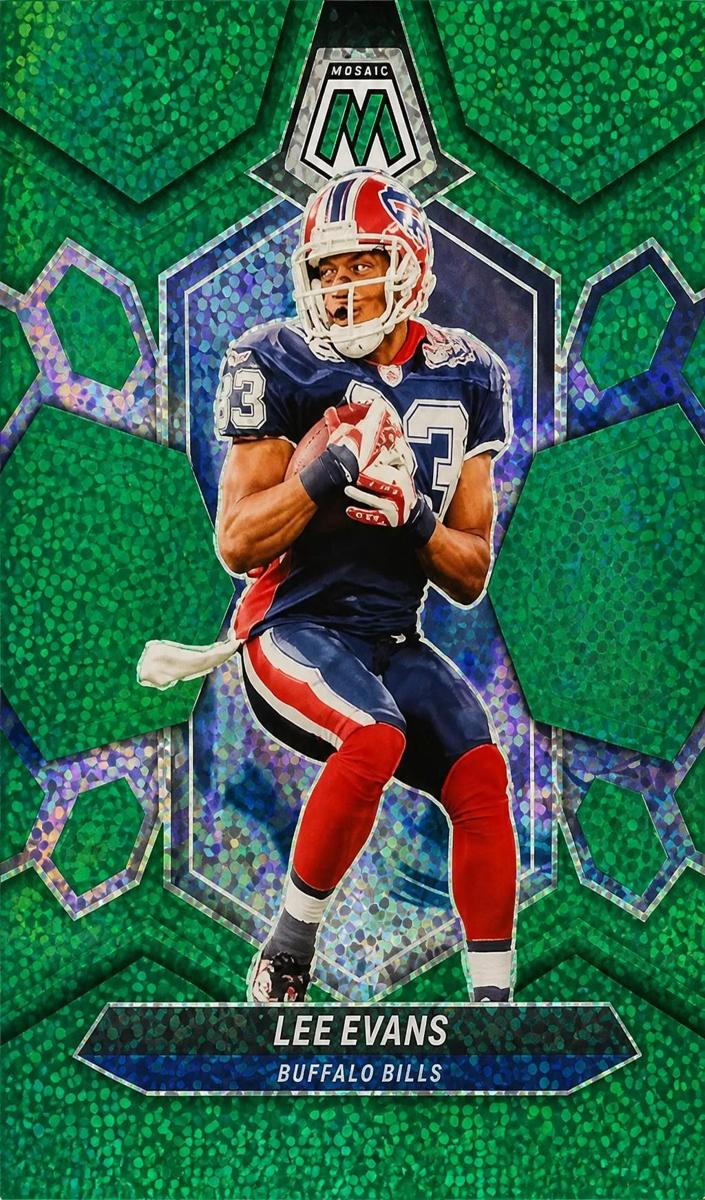 2024 Panini Mosaic Football Green Sparkle Lee Evans #246