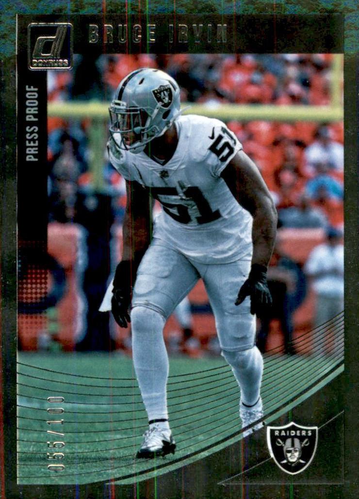 2018 Panini Donruss Football Press Proof Silver Bruce Irvin #226