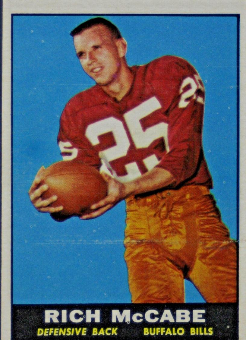1961 Topps Football Rich McCabe #161 PSA 8