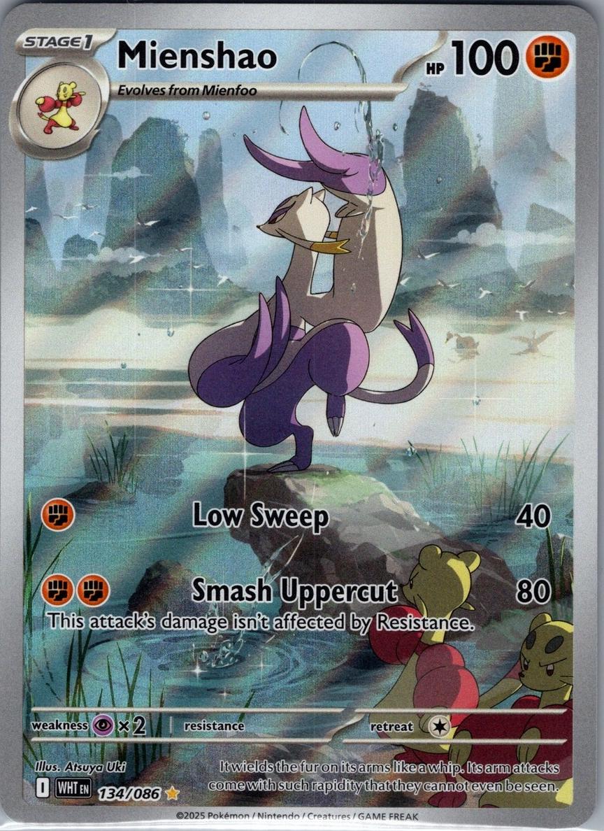 2025 Pokemon Scarlet & Violet White Flare Mienshao #134 PSA 9