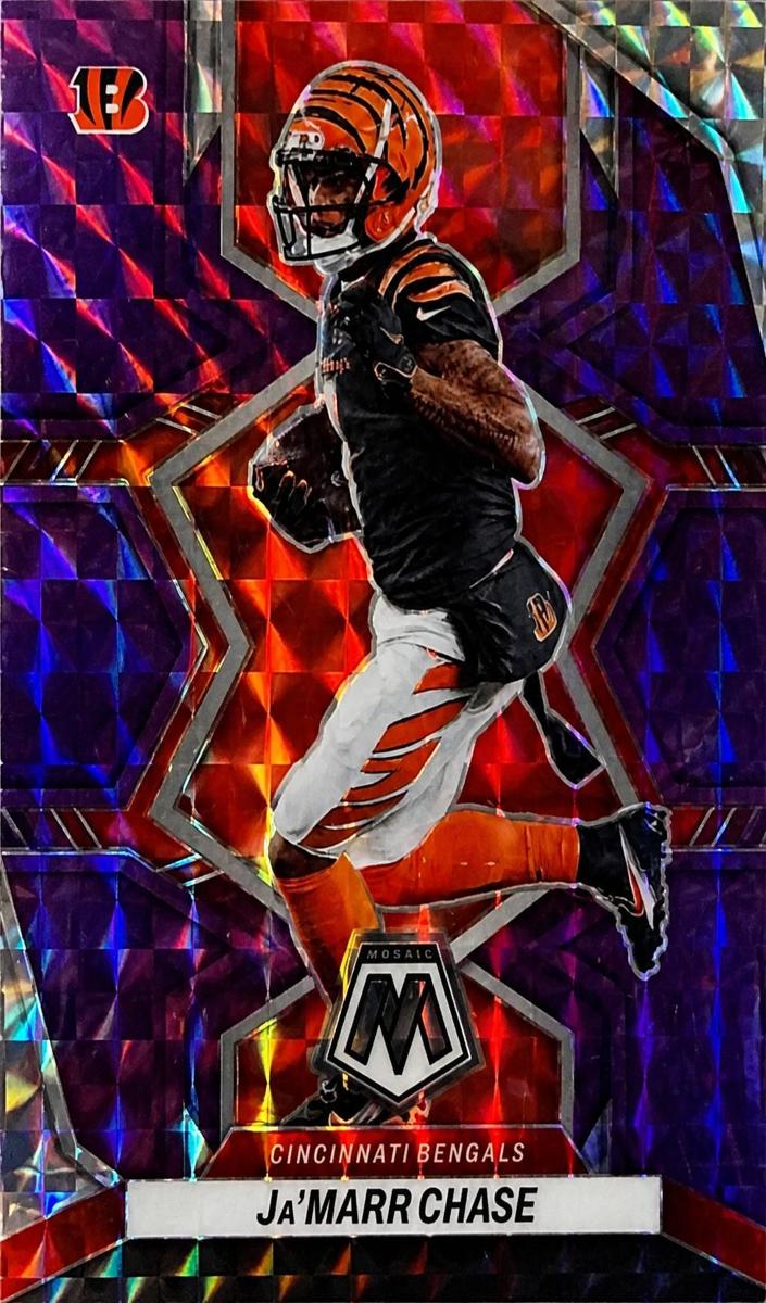 2022 Panini Mosaic Football Purple Ja'Marr Chase #41
