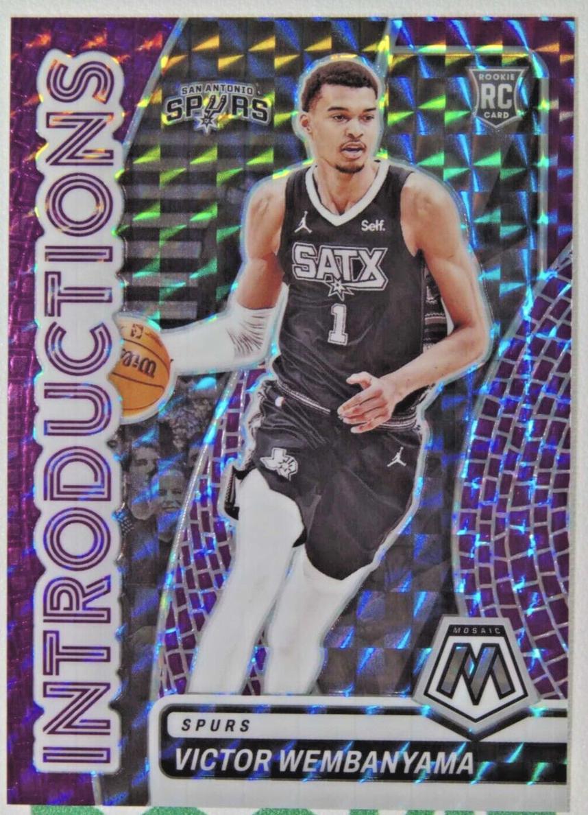 2023 Panini Mosaic Basketball Purple Victor Wembanyama #8 PSA 10